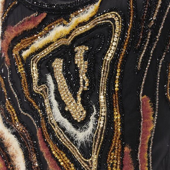 Versace Virtus bead embellished dress